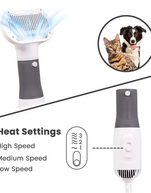 Load image into Gallery viewer, Dog Hair Dryer, 2 in 1 Dog Brush, Pet Grooming Dryer for Small Dog and Cat, Cat Hair Brush with Adjustable Temperature
