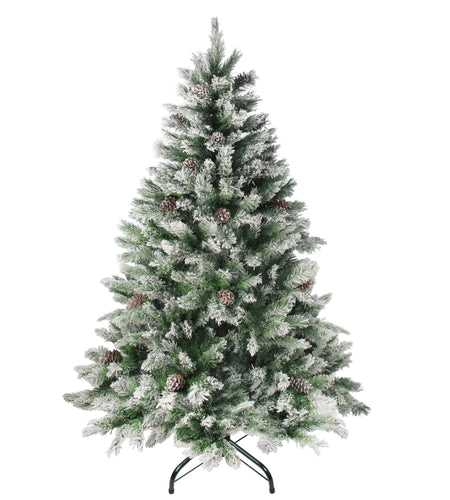 6' Medium Flocked Angel Pine Artificial Christmas Tree - Unlit