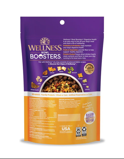 Load image into Gallery viewer, Wellness Bowl Boosters Functional Freeze-Dried Dog Food Topper, Digestive Health, 4 Ounce Bag
