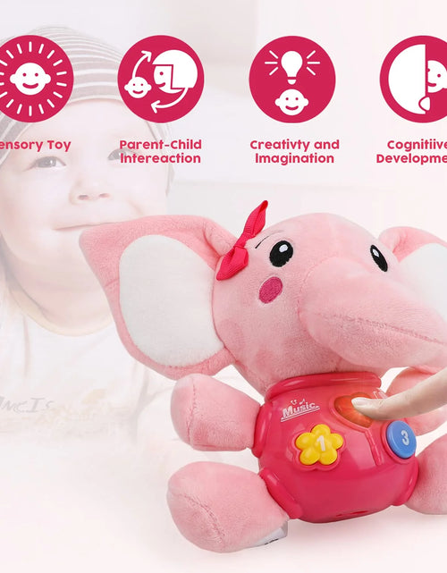 Load image into Gallery viewer, Baby Toys 0 3 6 12 Months, Plush Elephant Infant Toys with Baby Rattles, Newborn Baby Musical Toys for Baby 0 to 12 Month, Light up Baby Toys for Boys Girls Toddlers, Christmas Gifts for Baby
