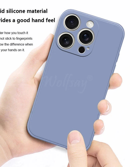 Load image into Gallery viewer, For  16 Pro Max Case Liquid Silicone Original Plain Rubber TPU Protector Case for  16 Pro Max Cover TPU Shockproof
