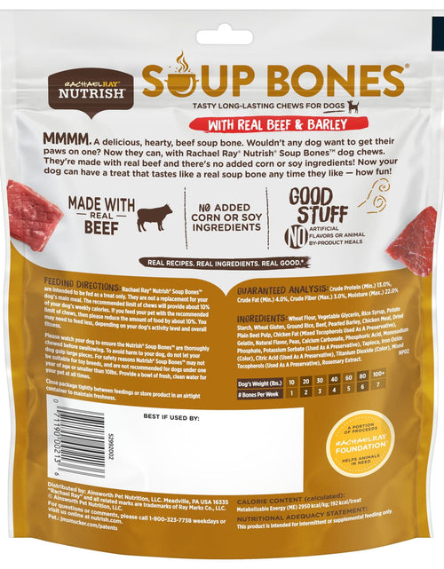 Load image into Gallery viewer, Rachael Ray  Soup Bones with Real Beef &amp; Barley, 11 Dog Chews
