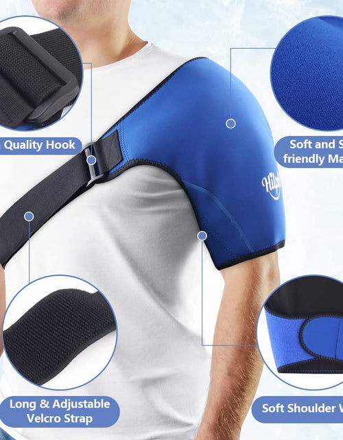 Load image into Gallery viewer, Shoulder Ice Pack Wrap, Rotating Cuff Cold Therapy, Reusable Ice Pack Hot and Cold Shoulder Brace for Tendonitis, Shoulder Pain Relief, Post-Operative Shoulder Recovery
