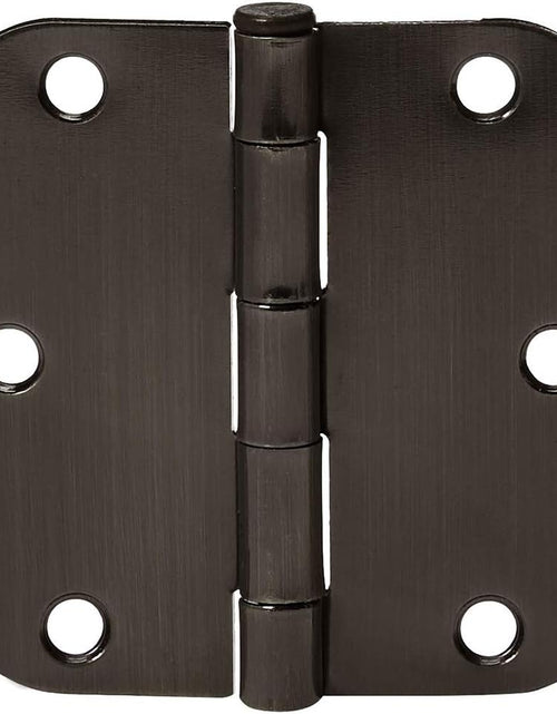 Load image into Gallery viewer, Rounded 3.5 Inch X 3.5 Inch Door Hinges, 18 Pack, Oil Rubbed Bronze
