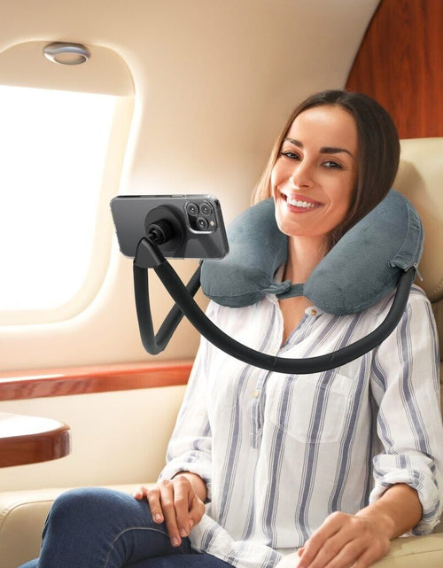 Load image into Gallery viewer, Neck Pillow for Travel Memory Foam W/ Magnetic Magsafe Phone Holder for Iphone
