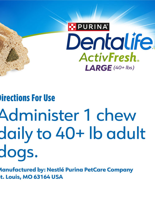 Load image into Gallery viewer, Purina  Activfresh Dog Treats, Chicken Dry Dental Chew for Large Dogs, 24.1 Oz Pouch (21 Pack)
