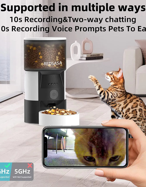 Load image into Gallery viewer, 3L Automatic Pet Feeder with Camera, Automatic Cat/Dog Dispenser with 2-Way Audio, 1080P HD with Night Vision, Wifi
