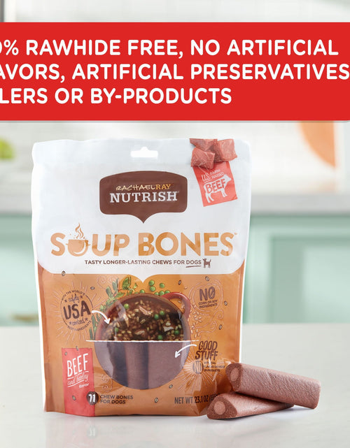 Load image into Gallery viewer, Rachael Ray  Soup Bones with Real Beef &amp; Barley, 11 Dog Chews
