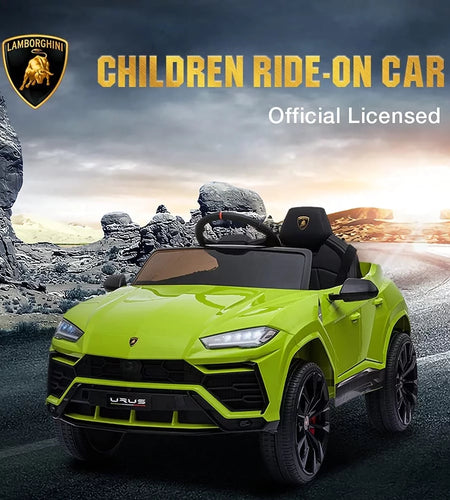 Lamborghini Urus 12V Electric Powered Ride on Car Toys for Girls Boys, Yellow Kids Electric Vehicles Ride on Toys with Remote Control, Foot Pedal, MP3 Player and LED Headlights, CL61
