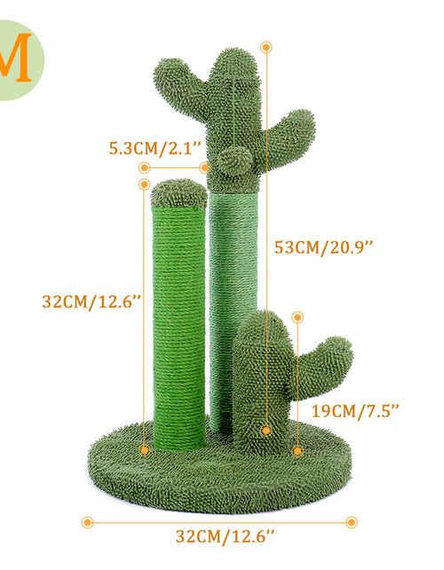 Load image into Gallery viewer, 23&quot; Cactus Cat Scratching Posts Medium Sisal Cat Scratcher,Green
