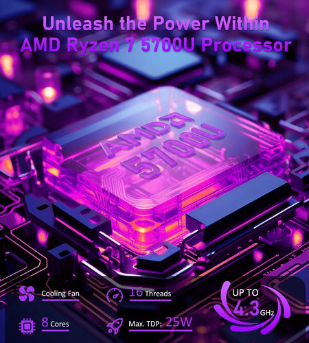 15.6" Laptop Computer W/Amd Ryzen 7 5700U (Up to 4.3 Ghz), 32GB DDR4 RAM 1TB Nvme SSD, Windows 11 Pro Gaming Laptop