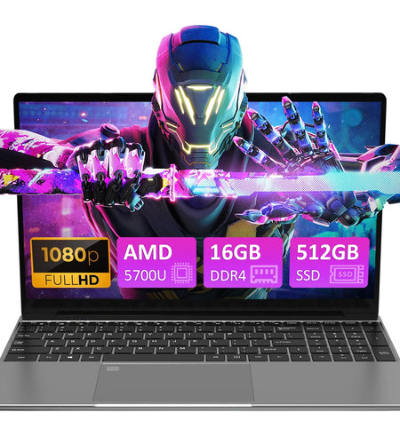 15.6" Laptop Computer W/Amd Ryzen 7 5700U (Up to 4.3 Ghz), 32GB DDR4 RAM 1TB Nvme SSD, Windows 11 Pro Gaming Laptop
