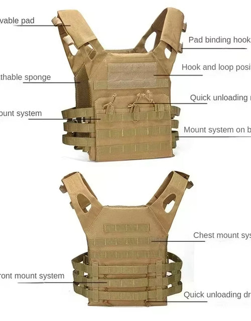 Load image into Gallery viewer, Nylon Tactical Vest Body Armor Hunting Carrier Airsoft Accessories Combat MOLLE Camo Vest
