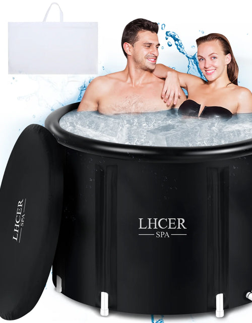 Load image into Gallery viewer, Portable Ice Bath Tub 116 Gal XL Plunge Bathtub with Cover Outdoor Ice Pod Tub for Cold Water Therapy Recovery, 75&quot;X 90&quot; Inflatable Ice Bath Barrel Plunge Pool
