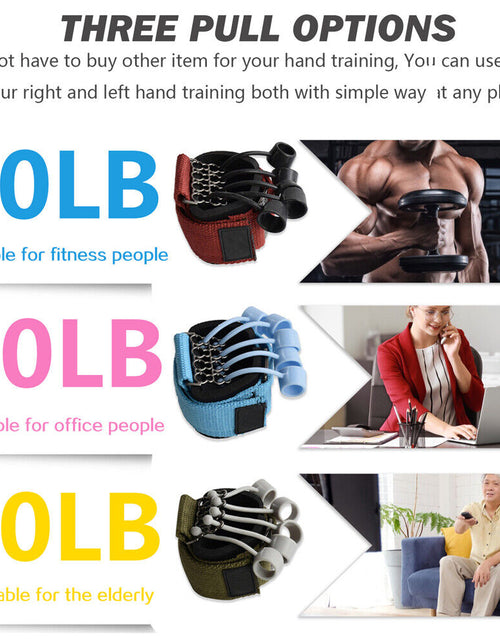 Load image into Gallery viewer, Hand Resistance Bands Finger Stretcher Extensor Exerciser Grip Strengthener US
