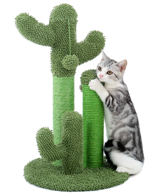 Load image into Gallery viewer, 23&quot; Cactus Cat Scratching Posts Medium Sisal Cat Scratcher,Green
