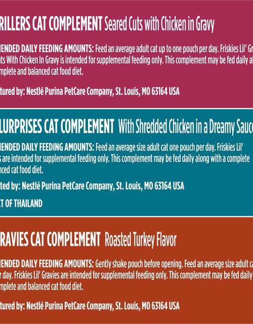 Load image into Gallery viewer, Purina  Poultry Faves Gravy Cat Food Complements Variety Pack (8 Pack)
