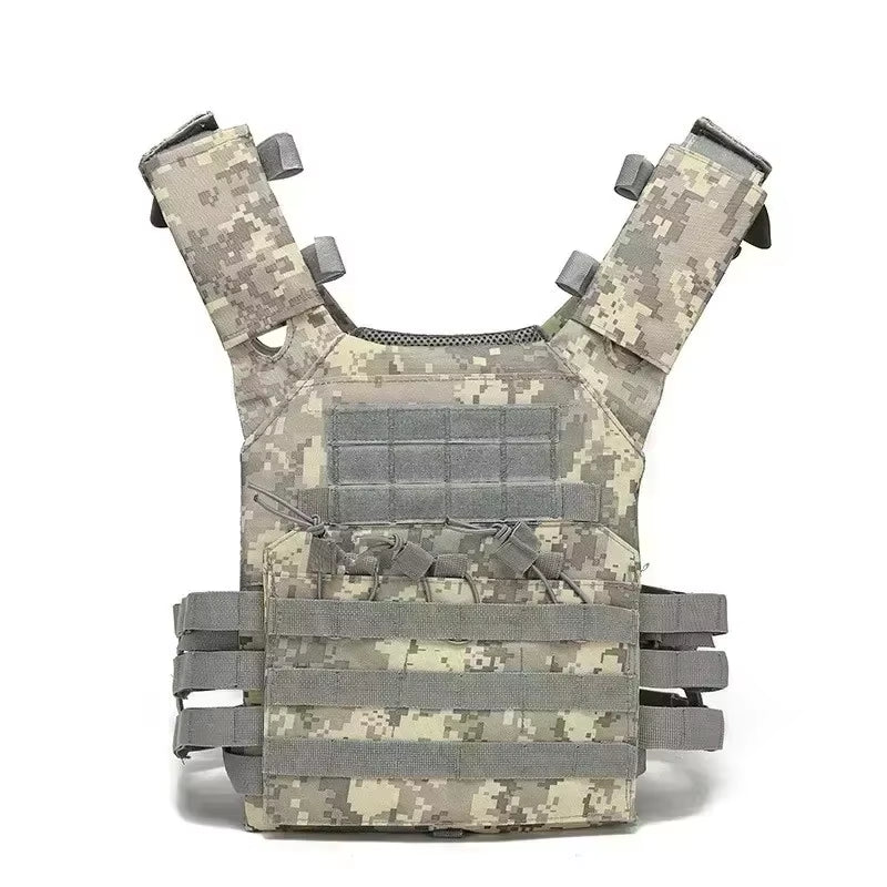 Nylon Tactical Vest Body Armor Hunting Carrier Airsoft Accessories Combat MOLLE Camo Vest