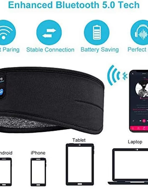 Load image into Gallery viewer, Fone Bluetooth Earphones Sports Sleeping Headband Elastic Wireless Headphones Music Eye Mask Wireless Bluetooth Headset Headband
