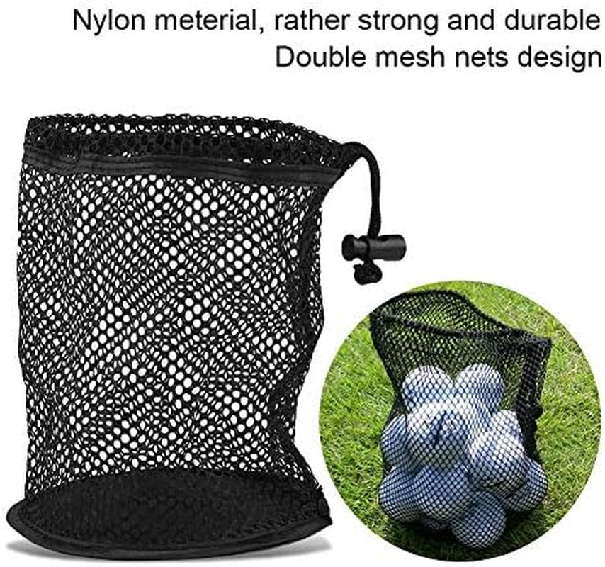 Golf Ball Mesh Bag, Lightweight Nylon Mesh Drawstring Drawstring Pouch Golf Balls Holder Storage Collector(50 Balls Collector)