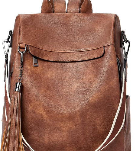 Travel Backpack Purse for Women, PU Leather anti Theft Large, Ladies Shoulder Fashion Bags