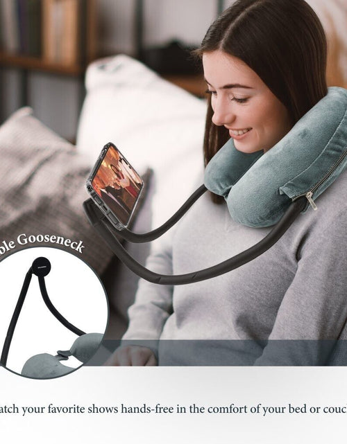 Load image into Gallery viewer, Neck Pillow for Travel Memory Foam W/ Magnetic Magsafe Phone Holder for Iphone
