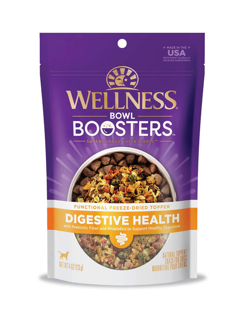 Load image into Gallery viewer, Wellness Bowl Boosters Functional Freeze-Dried Dog Food Topper, Digestive Health, 4 Ounce Bag
