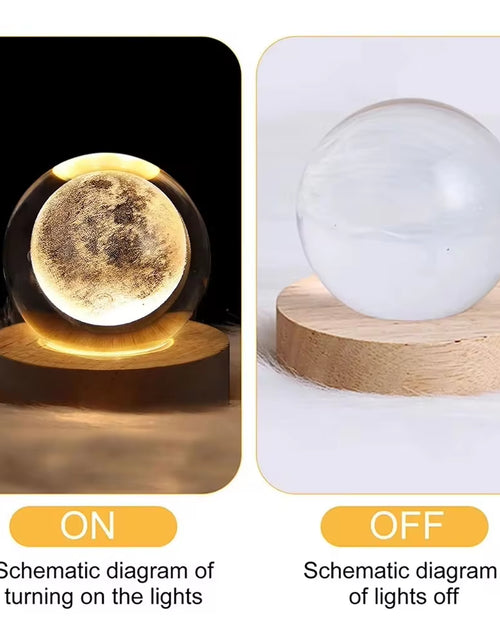 Load image into Gallery viewer, Unique 3D Crystal Ball Lamp with Galaxy and Planetary Projections USB Night Light for Cozy Atmosphere Plasma Ball
